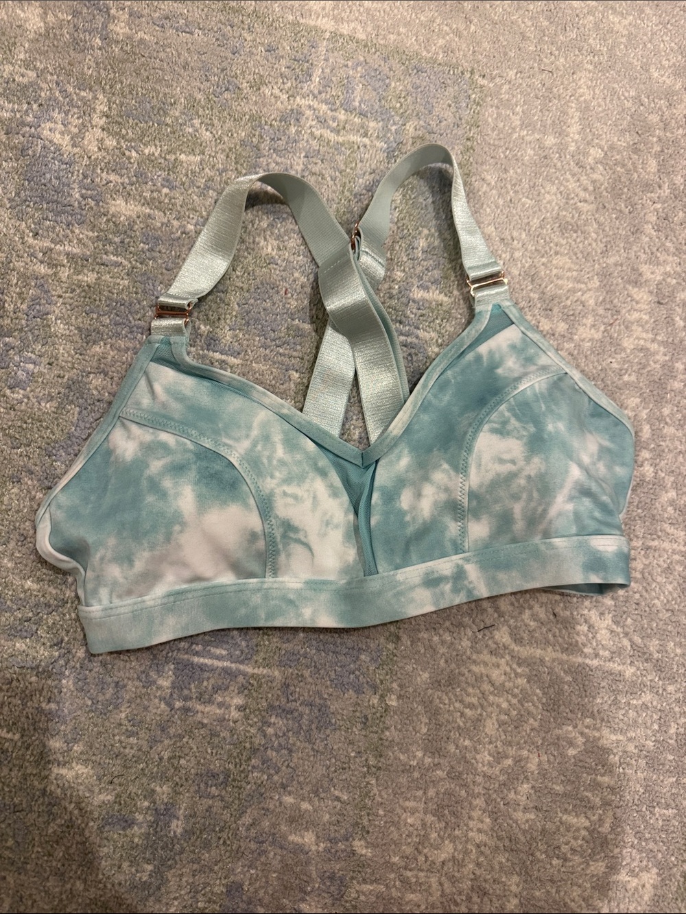 L'URV Light Blue Tie-Dye Wireless Bralette